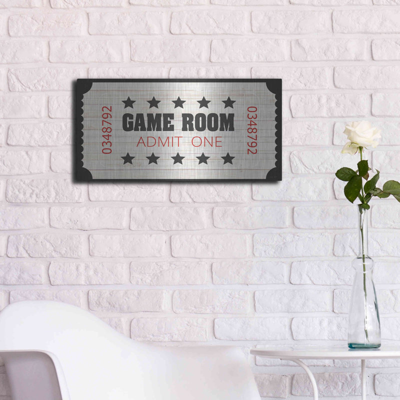 «Game Room Billet» par Cindy Jacobs, art mural en métal, 24 po x 12 po