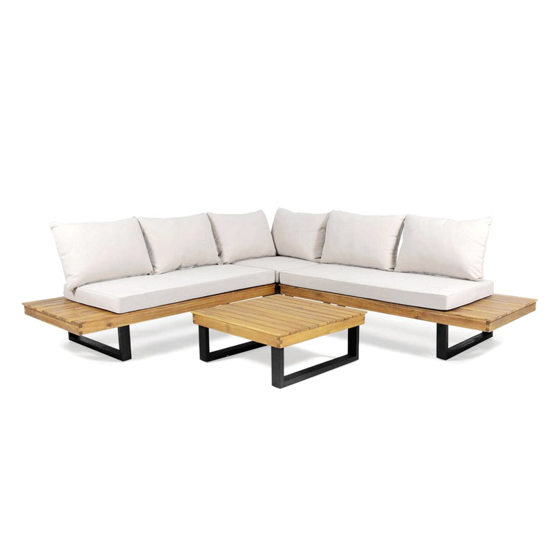 Ensemble de canapé modulaire 5 places avec coussins