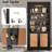 Tall Bookshelf with 4-layer LED Lightings
