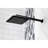 Kingston Brass Shower Scape 9-5/8-Inch Square Raindrop ABS Shower Head with 15-3/4-Inch Shower Arm-50761247