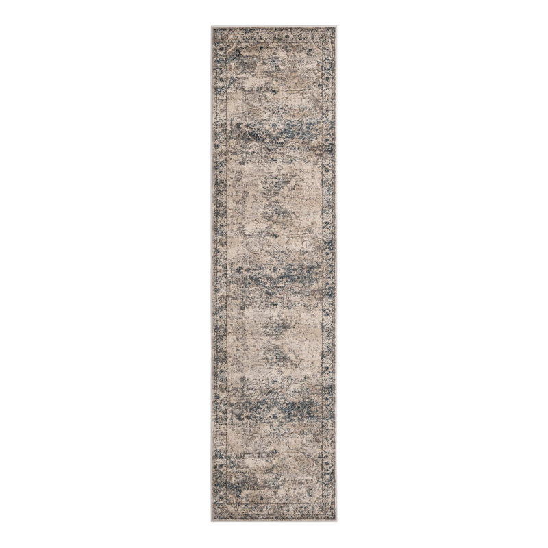Cambrie Oriental Gray Area Rug, Runner 2'7" x 10'