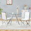 Ergonomic Dining Chairs with Unique Metal Legs-1994843443