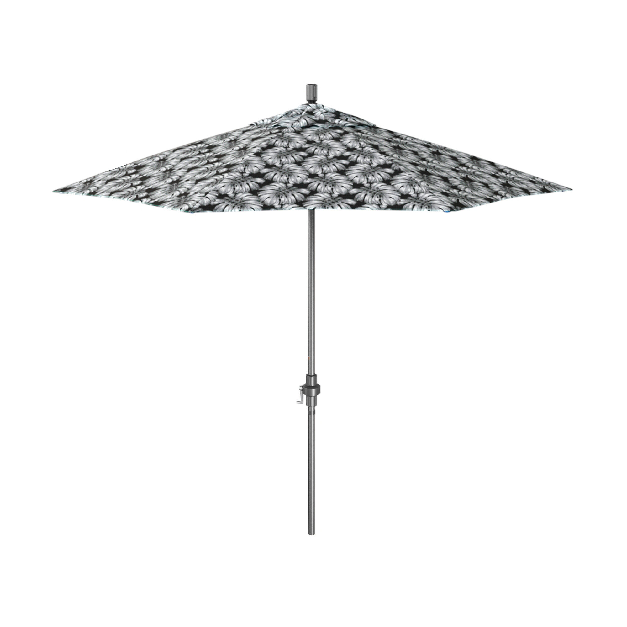 Santana 108'' Outdoor Umbrella, Gray, Palm Graphite - Pacifica Premium