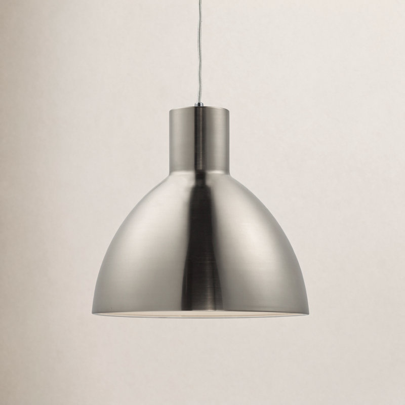 Wava 1 - Light Single Pendant, Satin Nickel, 8.75" H x 8.75" W x 8.75" D