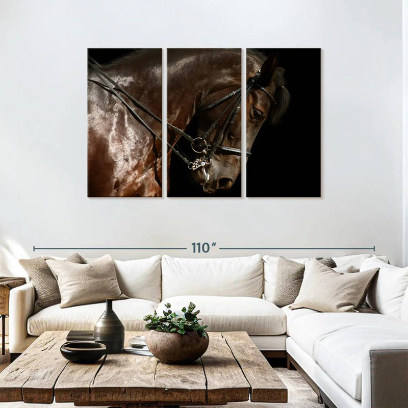 Bridled Horse, 48" H x 74" W