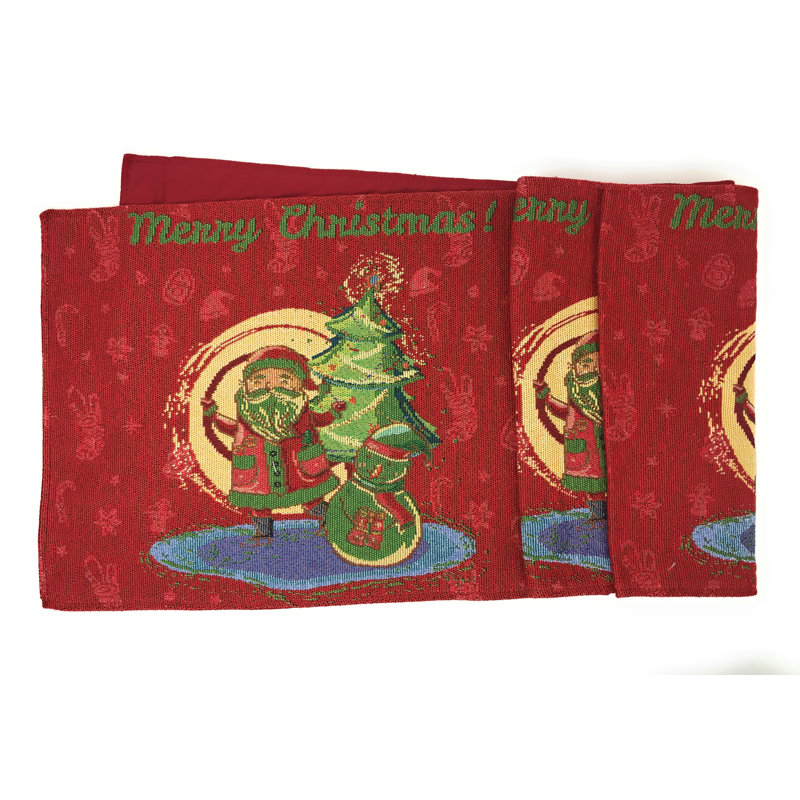 Schwartz Santa Clause Table Runner, 13" W x 48" L