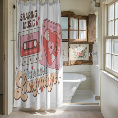 Music Love Language - 1 Piece Standard Shower Curtain