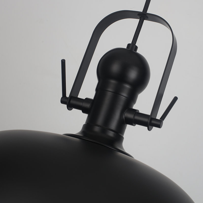 2-Light 13.8'' Kitchen Island Dome Pendant Light for Kitchen Barn Hallway Porch Dining Room, Black