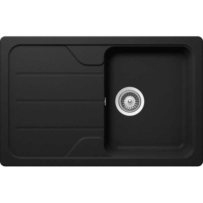 Schock Single Bowl Inset Kitchen Sink, Nero