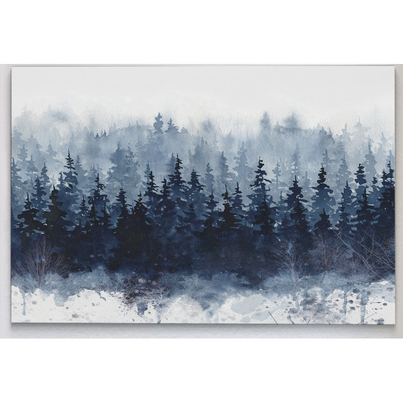 Arenado " Indigo Forest ", Wrapped Canvas, 24" H x 36" W, No Frame