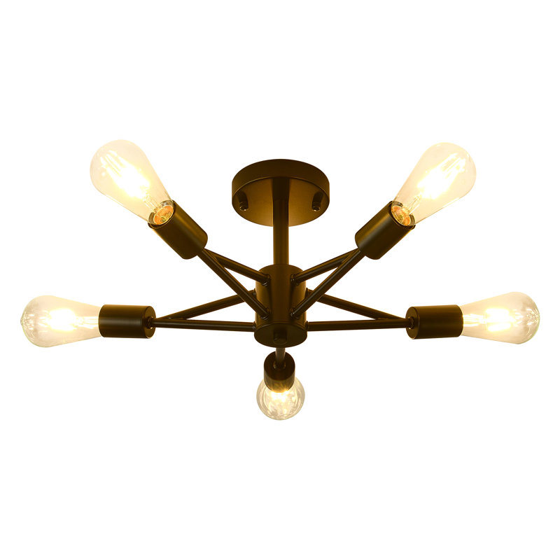 5-light Semi Flush Mount Ceiling Light Fixture