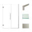 Porte de douche à charnière en chrome poli avec verre transparent l 48 po x H 76 po-106675117