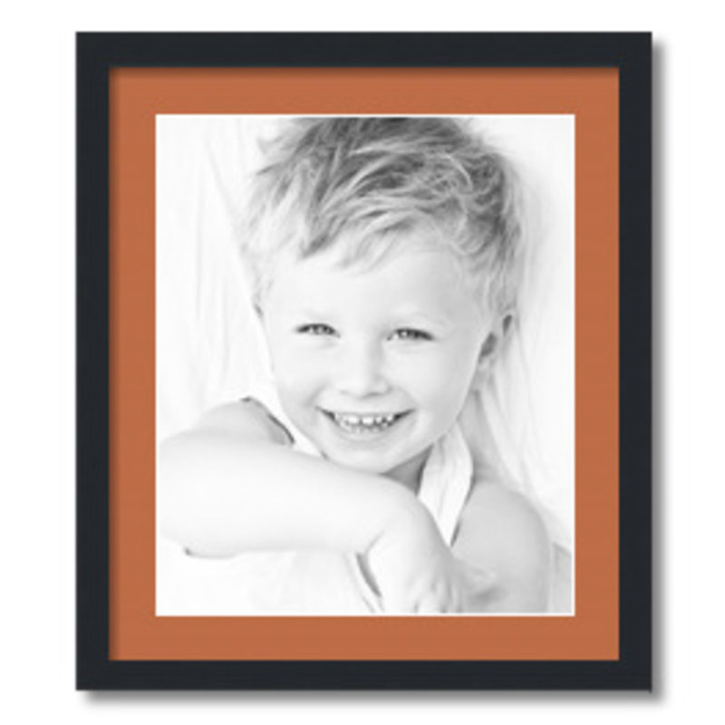 Matte Picture Frame with Mat, Red Orange