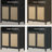 84.25''H Rattan Arched Bookcase With Adjustable Shelf-1152982162