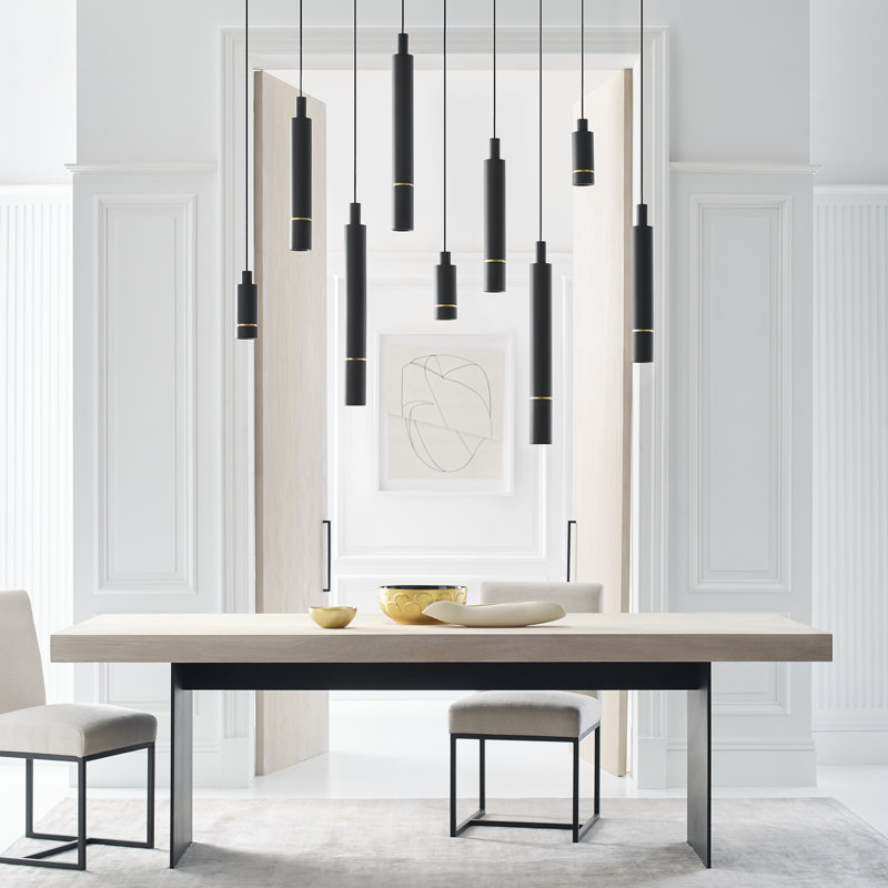 Sottile 1 - Light LED Pendant, 21" H x 3" W x 3" D, Natural Brass
