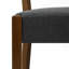 Chaises de salle à manger rembourrées en tissu gris Mid-Century-735622749
