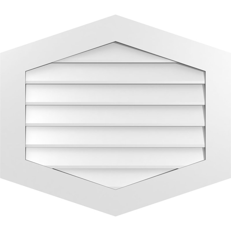 Ventilé vertical à pignon vertical 4/12 po, H 28 po x l 32 po x P 1 po