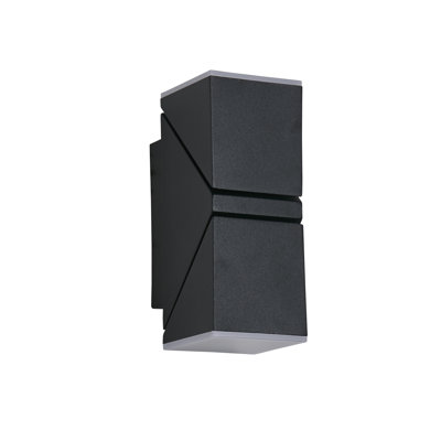 Rhasaan Matt Black 15cm H Integrated LED Outdoor Sconce