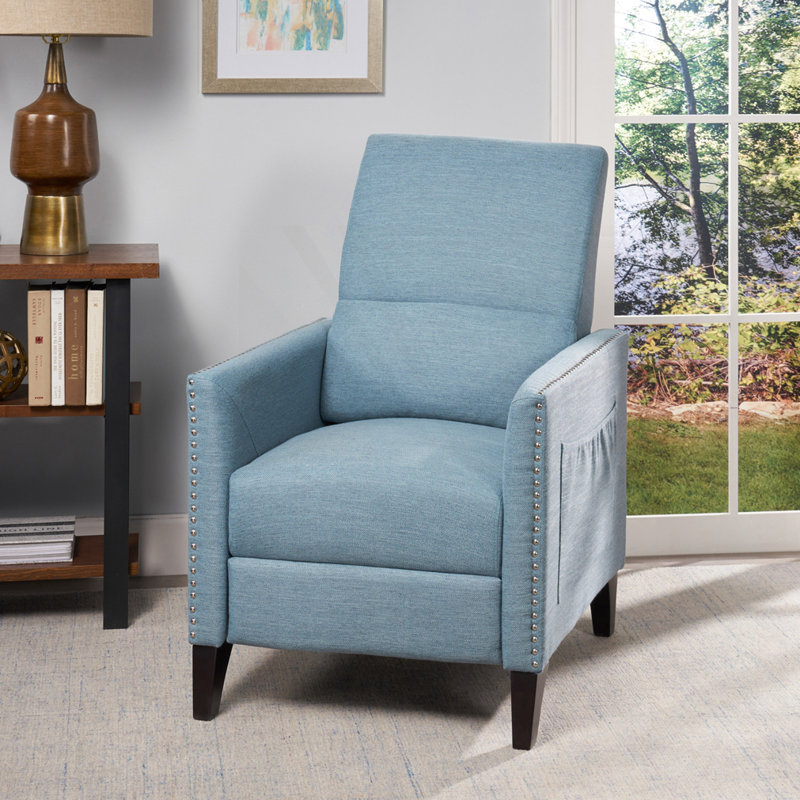 PUSH BACK RECLINER, Light Blue
