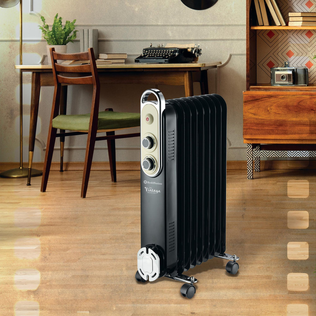 Rediffusion Vintage 2000w 9 Fin Oil Filled Radiator