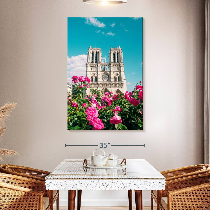 Notre-Dame Cathedral Flowers, 51" H x 34" W