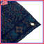 Tapisserie murale damassé florale bleue-129218083