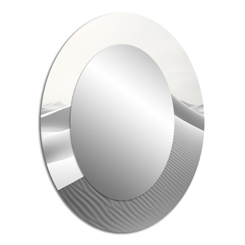 Miroir mural ovale blanc, 40 po x 30 po