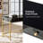 Louise Modern 64"W 3-Drawers Rectangular Writing Desk with Metal Legs-1344414698