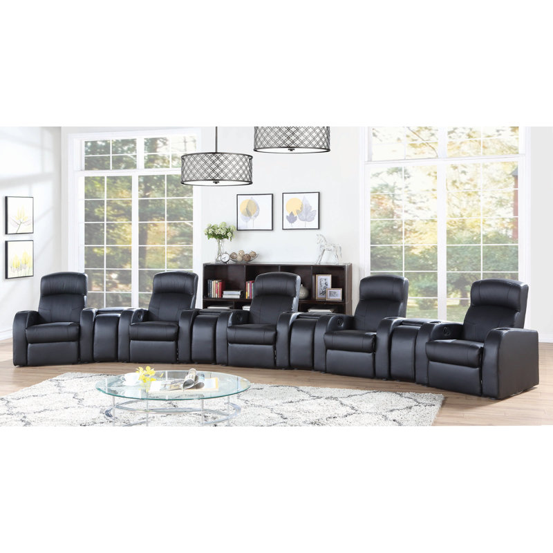 Fauteuil inclinable rembourré Theatre en noir