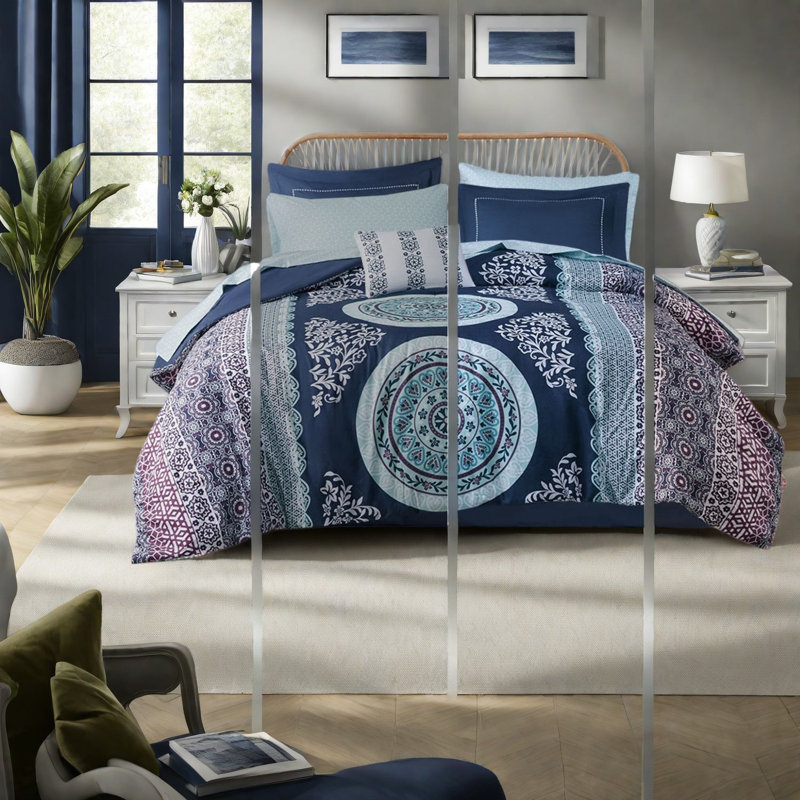 Ensembles de literie pour grand lit de qualité supérieure, médaillon boho en polyester pour maison moderne