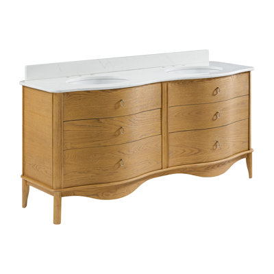 Meuble-lavabo simple en chêne Emmy