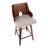 26" Fixed-Height Counter Stools with Bent Wood Legs & Square Footest-129488609