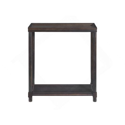 New Ridge Home Goods Harrison Narrow Side End Tables With Shelf, Set Of 2,  Espresso