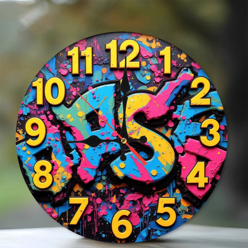 colorful artistic wall clock decoration