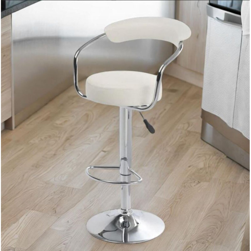 Tabouret réglable Cairo, Blanc