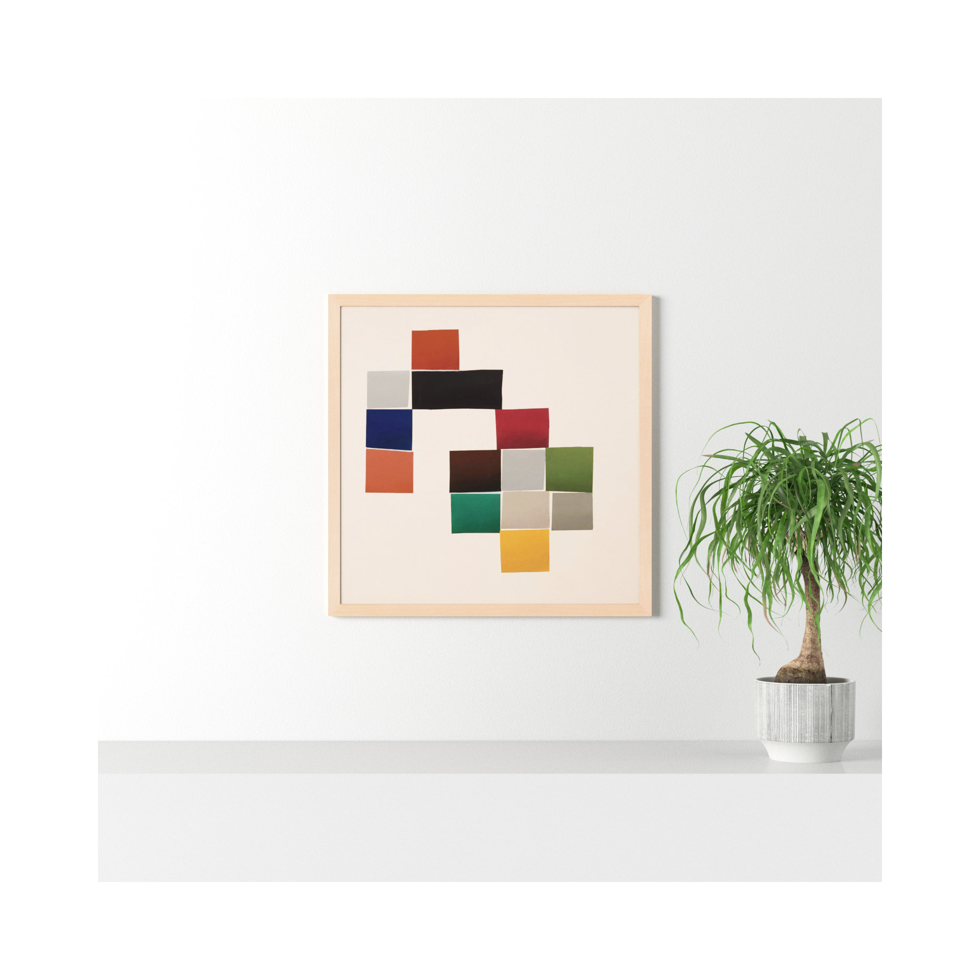Jewels 3 by Lee Lessem, 30" W x 30" H, Maple Framed