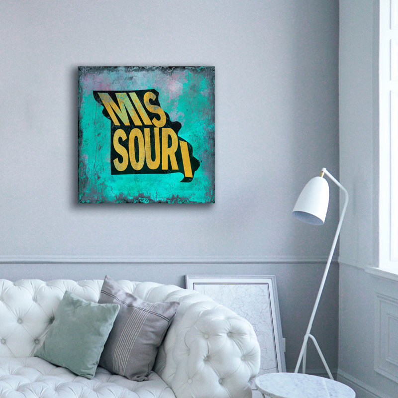 «Epic Graffiti» Missouri »par Art Licensing Studio, art mural sur toile, 37 po x 37 po