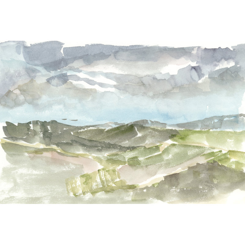 Valley Storm II by Ethan Harper - Painting, 81cm H x 122cm W, Black Floater Framed