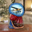 Airplane Santa With Bag Hand-Painted Wood Carved Masterpiece By G. Debrekht
