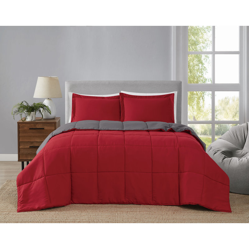 Everyday Polyester Comforter Set, Twin XL Comforter + 1 Sham, Navy/Blue