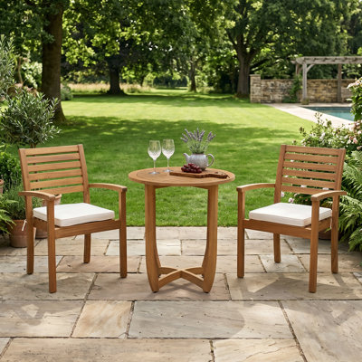Ammons Outdoor Acacia Wood Dining Table And Chairs Set