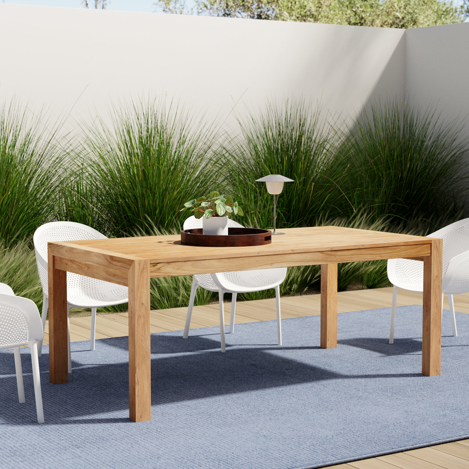 Uvita Teak Outdoor Dining Table, 38" W x 72" L x 29" H