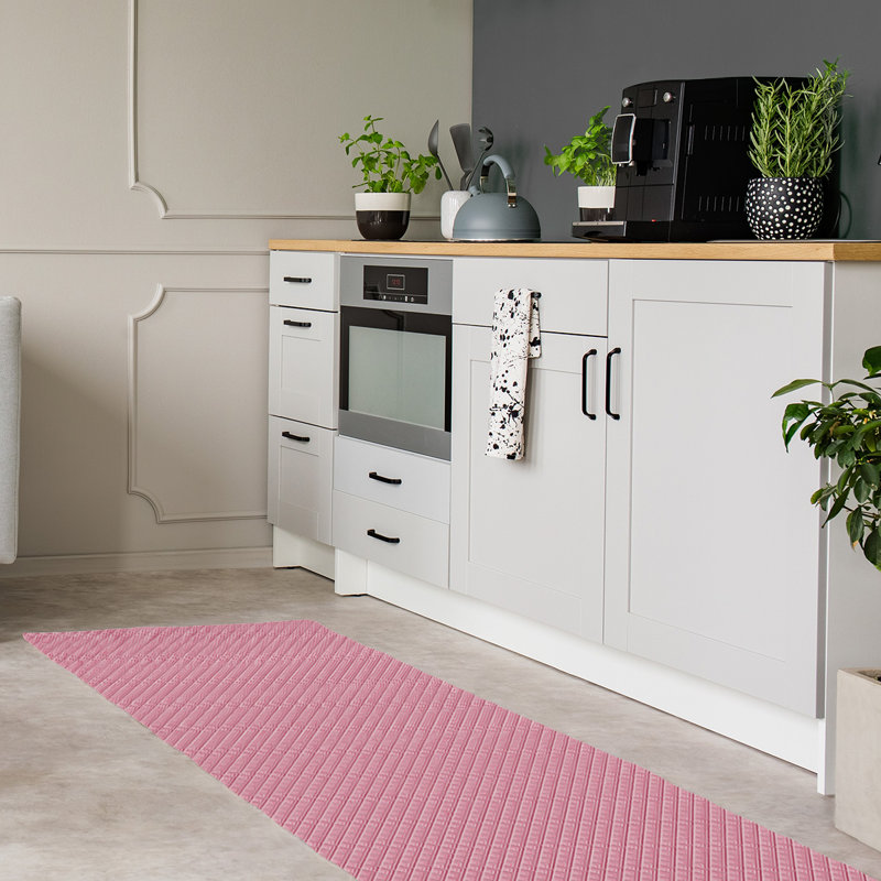 Tapis de zone rose dégradé géométrique classic, Tapis de couloir 2 pi 6 po x 8 pi
