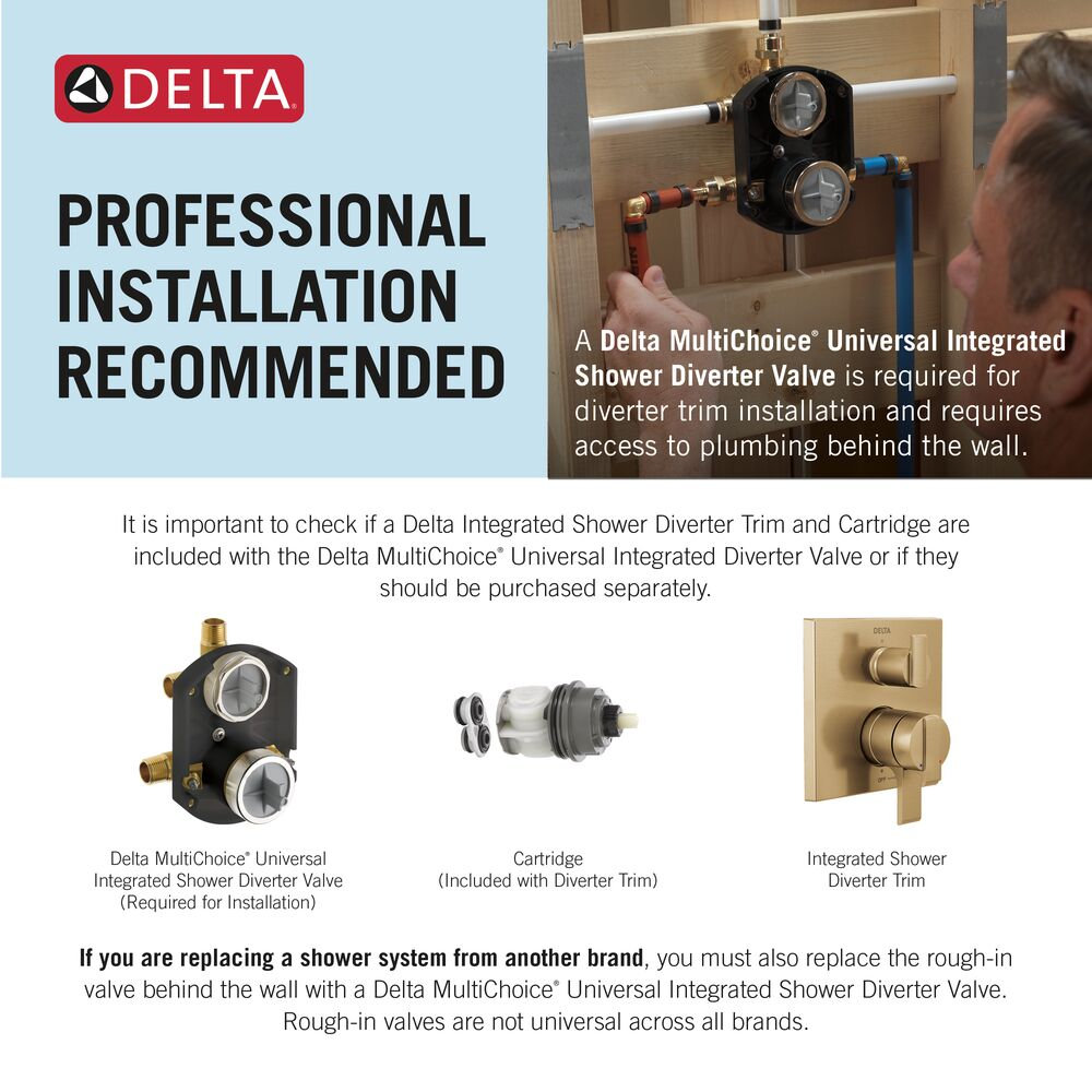 Delta MultiChoice Universal with Integrated Diverter Rough | Wayfair