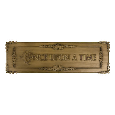 American Art Decor "Once Upon A Time" Gold Metal Wall Decor - 9" x 30"