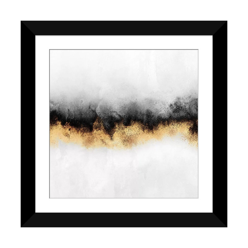 « sky ii », impression sur toile, Blanc, Papier d'art encadré noir, H 24 po x l 24 po x P 1 po