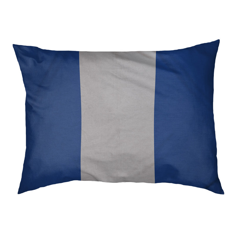 Coussin Detroit, Très grand (l 50 po x P 40 po x H 17 po), Bleu royal / gris / bleu royal