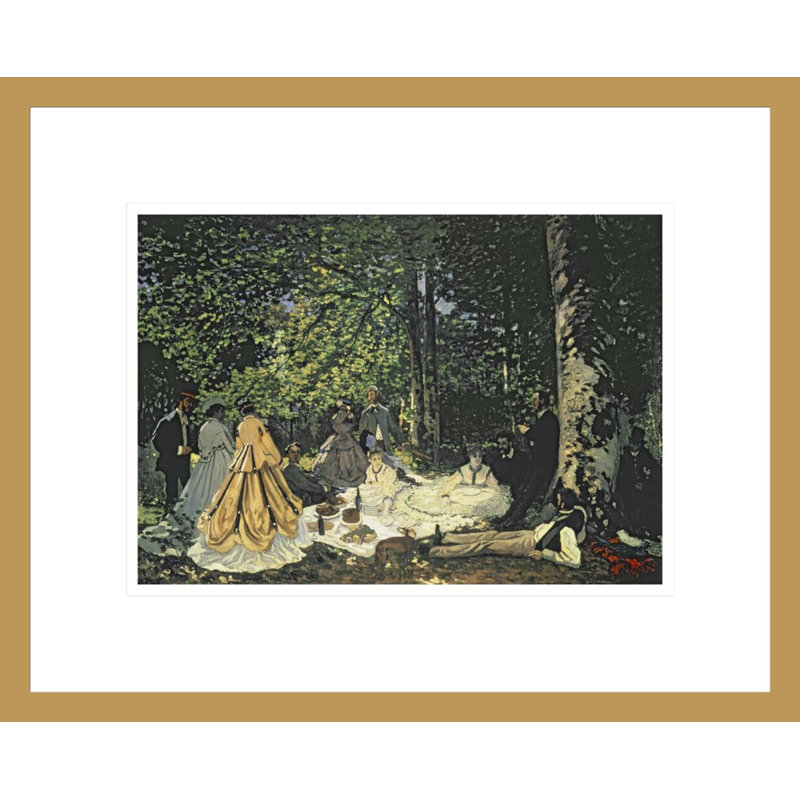 «Le déjeuner sur l'Herbe» par Claude Monet, impression giclée encadrée, H 13,51 po x l 16,75 po