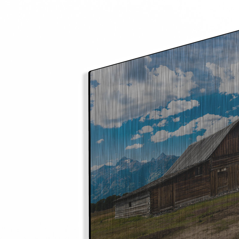 «Grand Teton Barn I» par Tim Oldford, art mural en métal, H 16 po x l 24 po