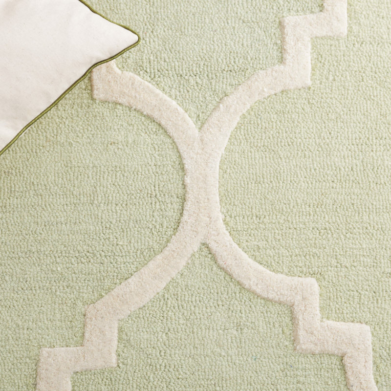 Cannen Hand Tufted Wool Geometric Rug, Rectangle 5' x 8'